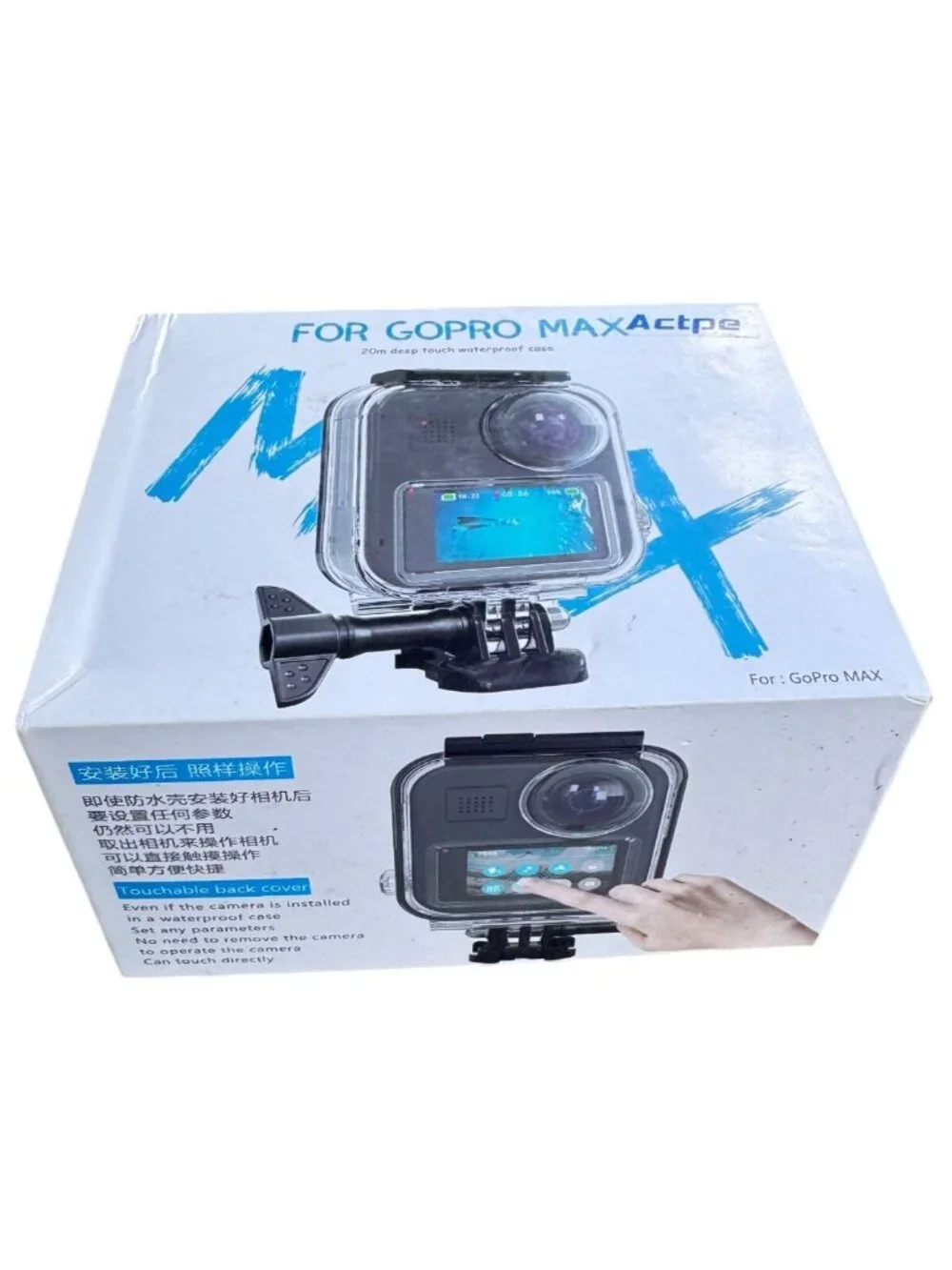 MAXActpe Waterproof Case for GoPro MAX 20M Under Water Protective Housing Mount